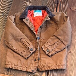Brown Barn/Chore coat/jacket with Orange Interior